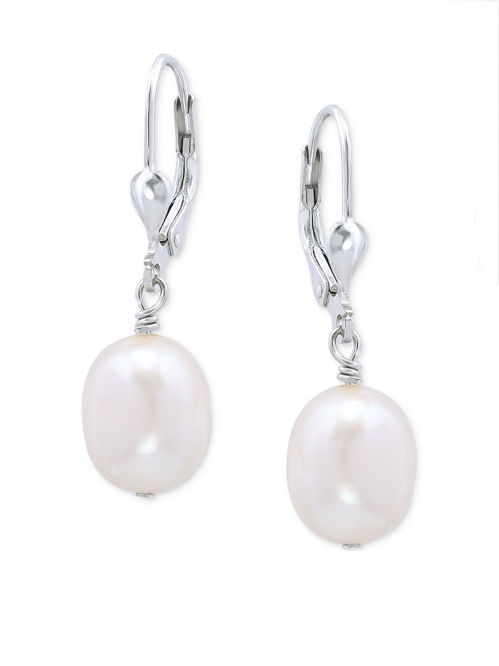 Giani Bernini Cultured Freshwater Baroque Pearl (10mm) Leverback Drop Earrings